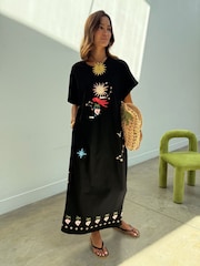 Never Fully Dressed Black Celestial T-Shirt Dress - Image 3 of 5