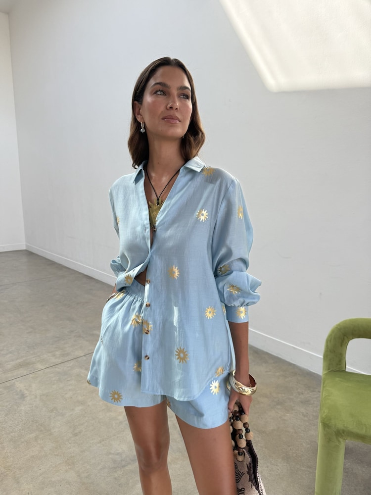 Never Fully Dressed Blue Sun Elissa Shorts - Image 1 of 7