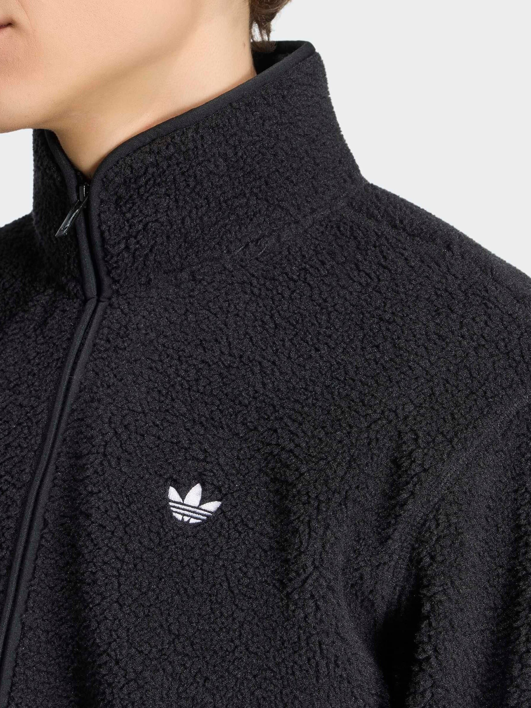 Buy adidas Originals Black Trefoil Essentials Teddy Fleece from