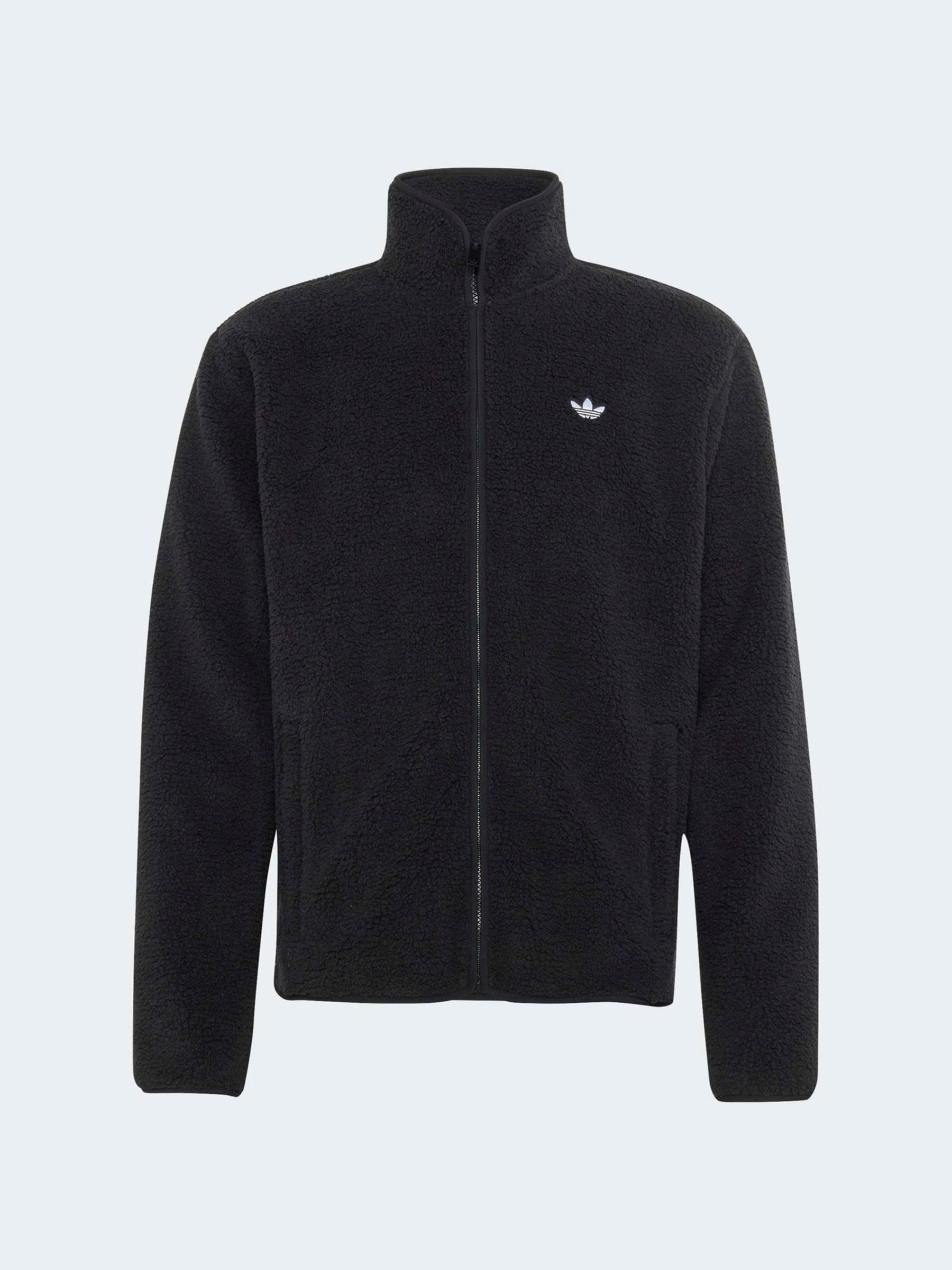 Buy adidas Originals Black Trefoil Essentials Teddy Fleece from