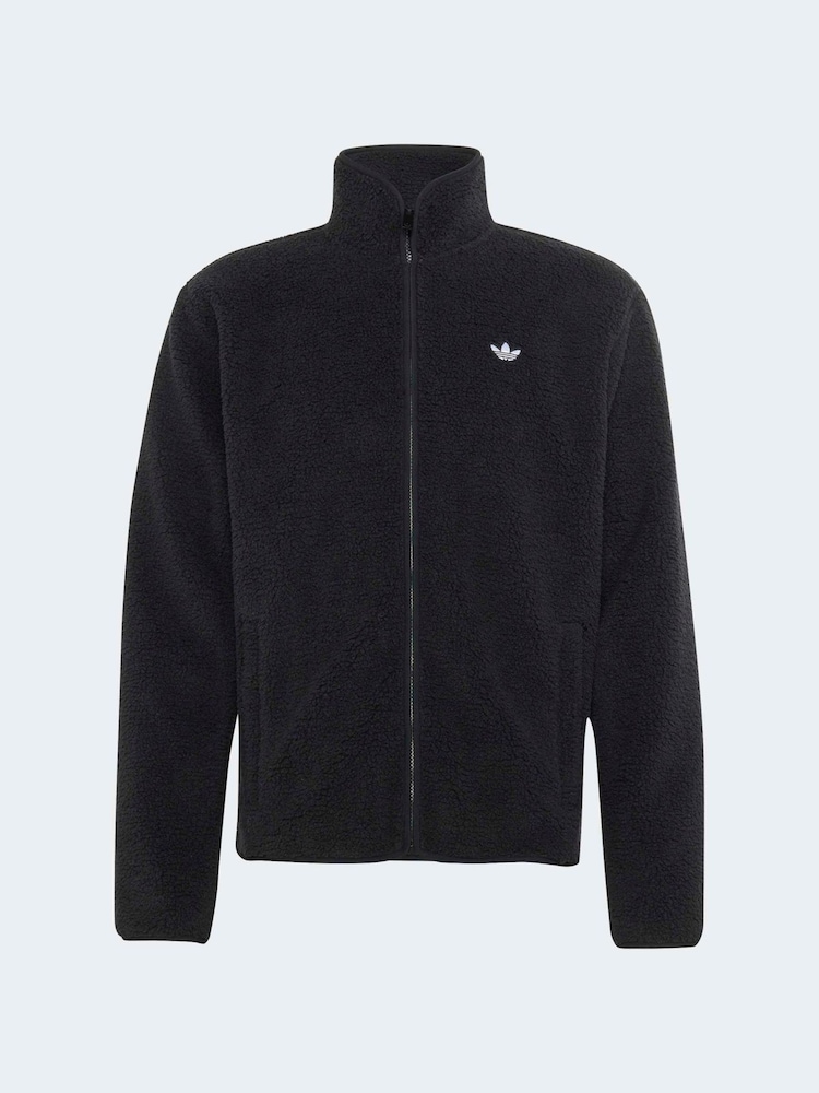 adidas Originals Black Trefoil Essentials Teddy Fleece - Image 6 of 6 adidas Originals Black Trefoil Essentials Teddy Fleece - Image 6 of 6