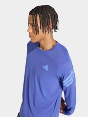 כחול  - adidas חולצת טי עם שרוולים ארוכים, דגם Adi365 Iconic/// Running - תמונה 4 מתוך 6