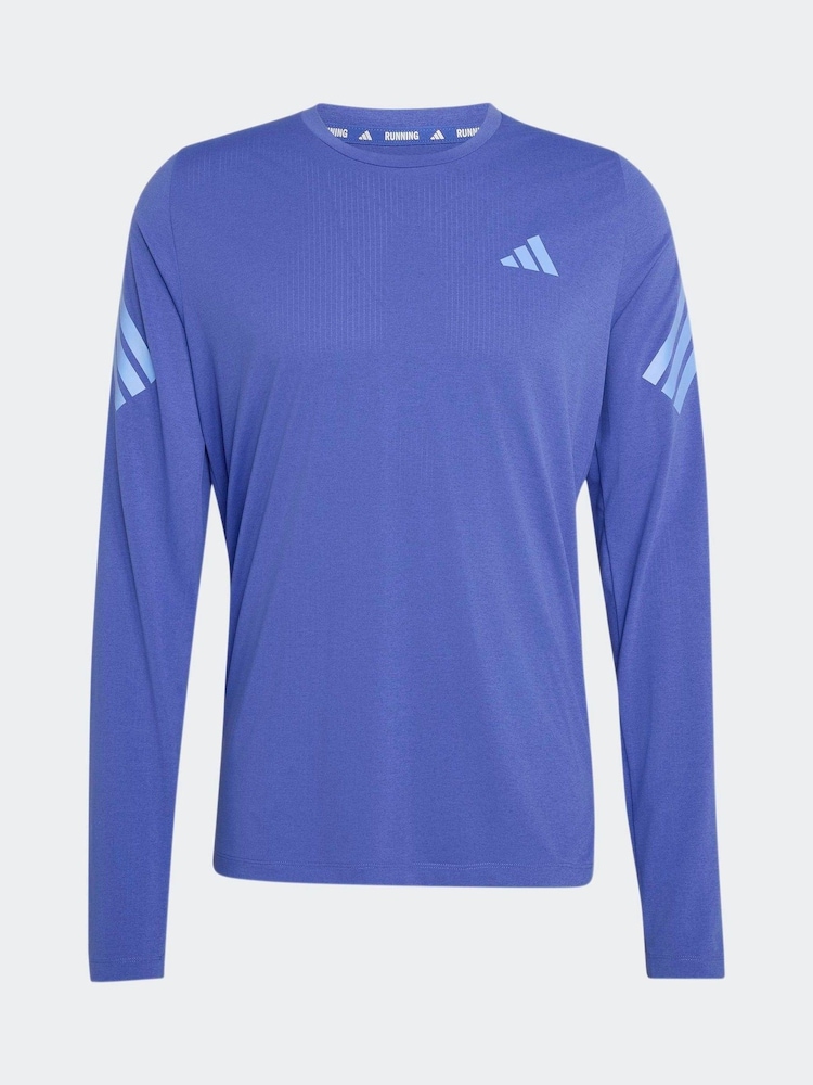 כחול  - adidas חולצת טי עם שרוולים ארוכים, דגם Adi365 Iconic/// Running - תמונה 6 מתוך 6