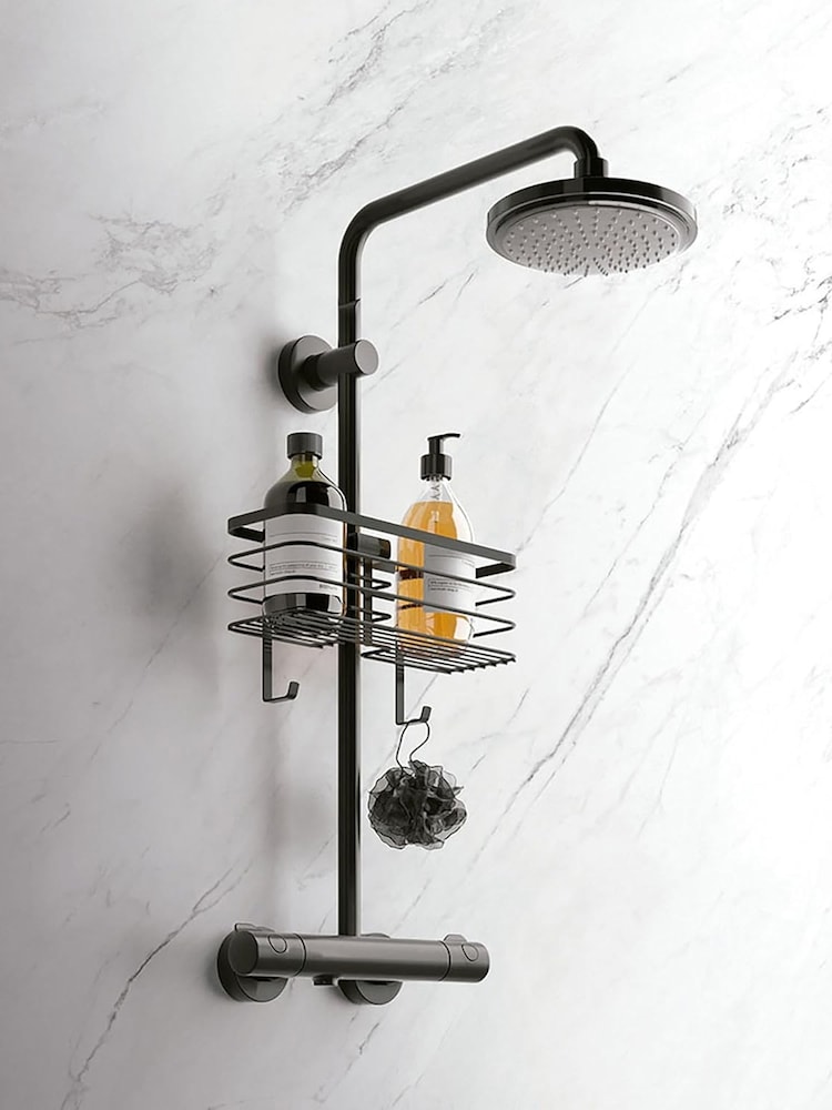 metaltex Black Origin Basket for Shower Pole - Image 1 of 5