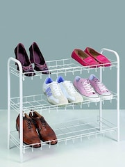 metaltex White Shoe Rack 9 Pair - Image 1 of 2