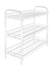 metaltex White Shoe Rack 9 Pair - Image 2 of 2