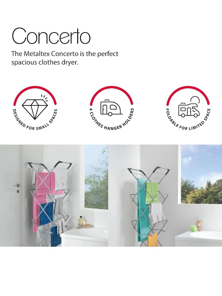 metaltex Silver Concerto Airer Laundry Dryer - Image 2 of 2