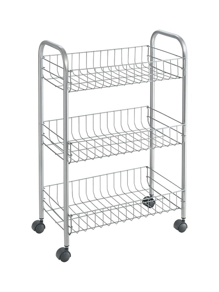 metaltex Silver Lugano Storage Rolling Cart - Image 5 of 5