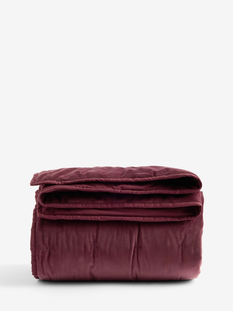 Purple Elsie Velvet Quilted Bedspread - Image 1 of 1 Purple Elsie Velvet Quilted Bedspread - Image 1 of 1