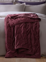 Purple Elsie Velvet Quilted Bedspread - Image 2 of 5