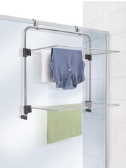 metaltex Silver Gale 7 Over The Door Airer Laundry Dryer - Image 1 of 4