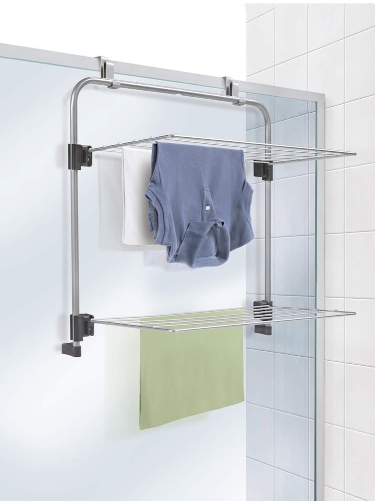metaltex Silver Gale 7 Over The Door Airer Laundry Dryer - Image 1 of 4