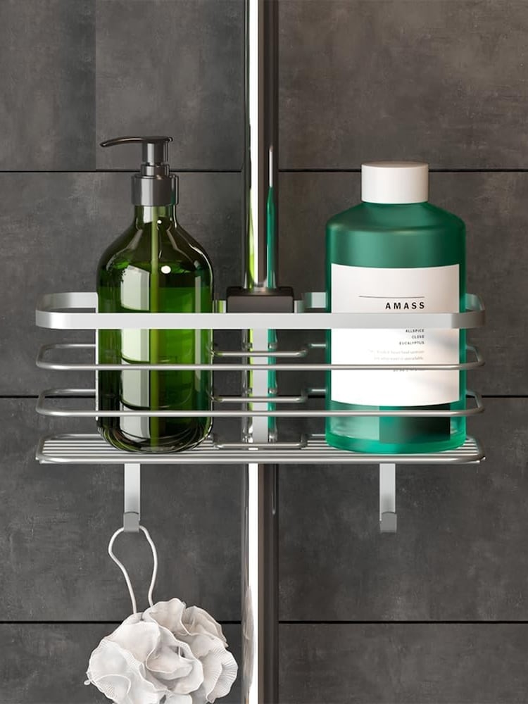 metaltex Silver Origin Luxy Basket for Shower Pole - Image 1 of 4