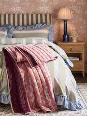 Pink Abstract Wiggle Stripe Quilted Bedspread - Image 2 of 3