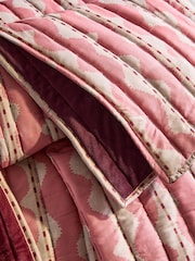 Pink Abstract Wiggle Stripe Quilted Bedspread - Image 3 of 3