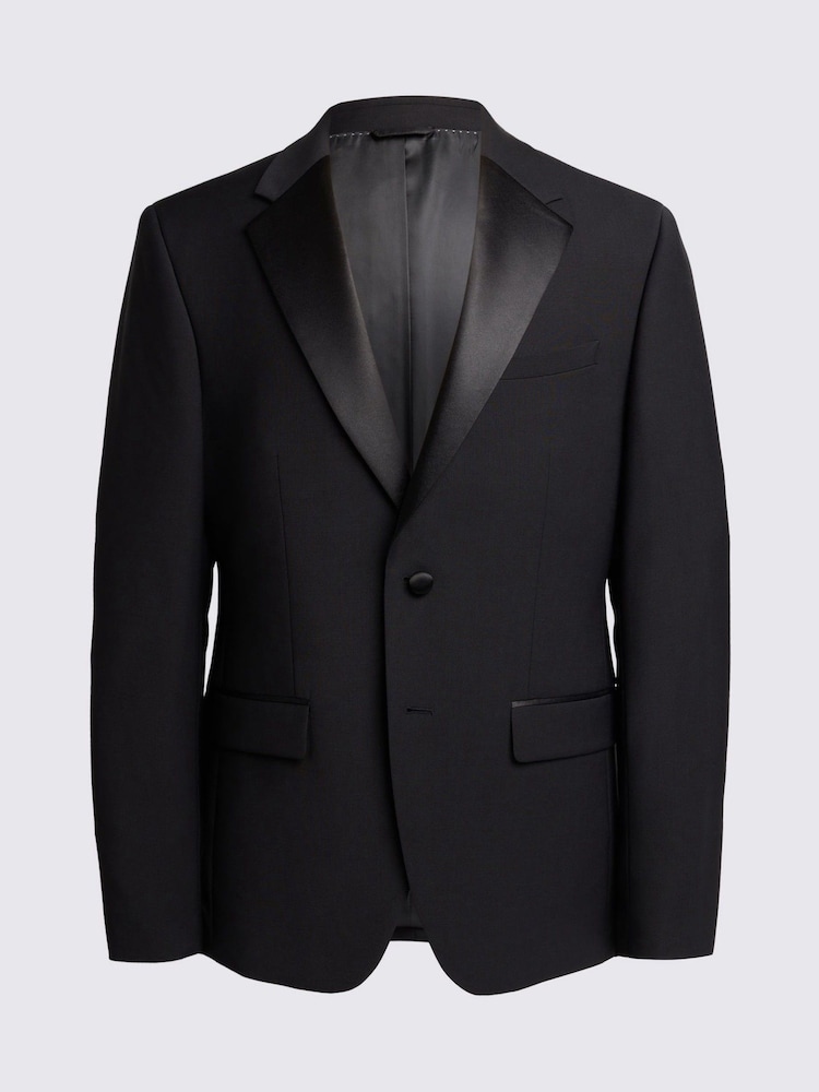 MOSS Black Slim Fit Notch Lapel Nano Suit Jacket - Image 5 of 5
