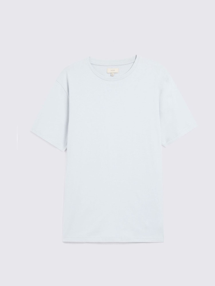 MOSS Light Blue Crew-Neck T-Shirt - Image 4 of 4