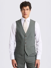 MOSS Khaki Italian Tailored Fit Waistcoat - Image 1 of 3