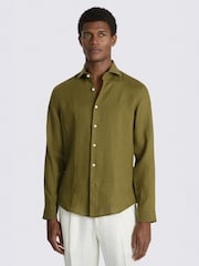 MOSS Green Linen Shirt - Image 1 of 4