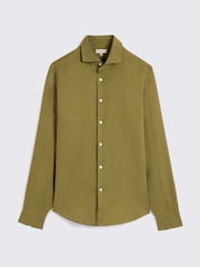 MOSS Green Linen Shirt - Image 4 of 4