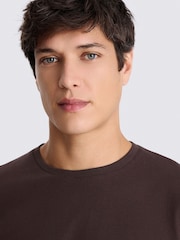 MOSS Brown Crew-Neck T-Shirt - Image 3 of 4