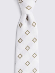 MOSS White Square Tie - Image 2 of 2