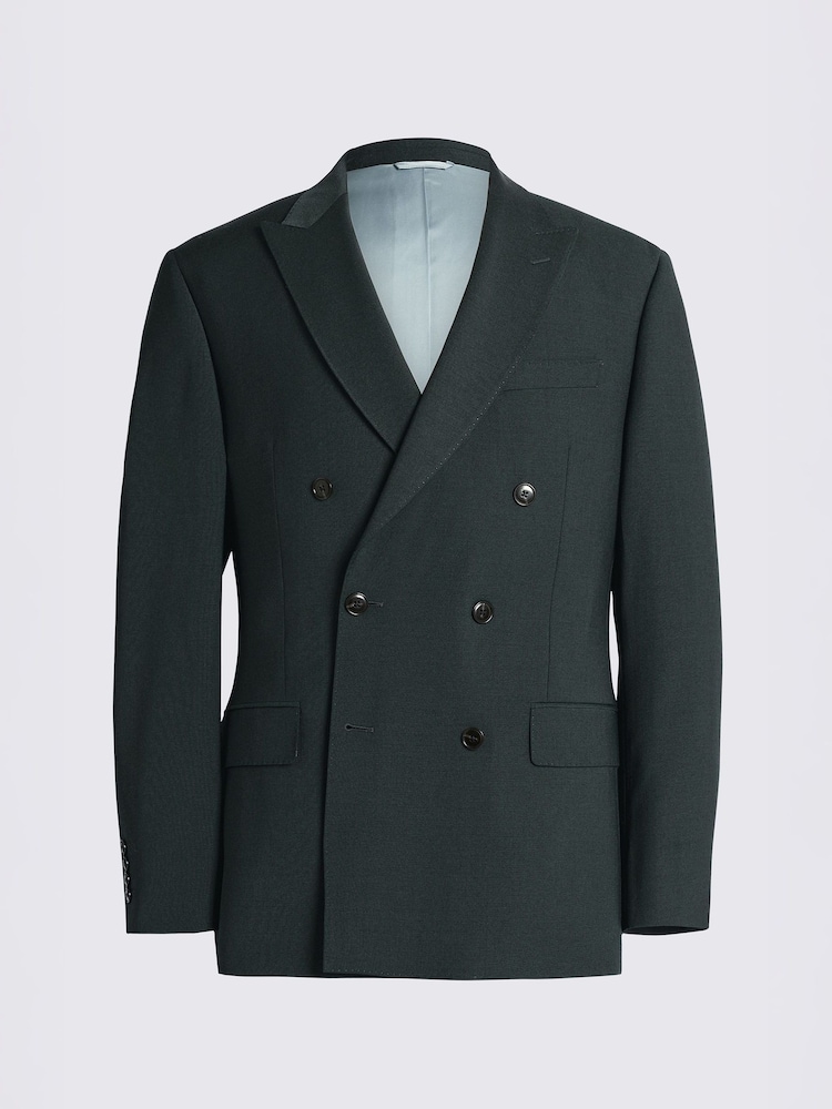 Μπουκάλι Πράσινο - Σταυρωτό - MOSS Tailored Fit Performance Κοστούμι Μπουφάν/Πανωφόρι - Εικόνα 5 από 5