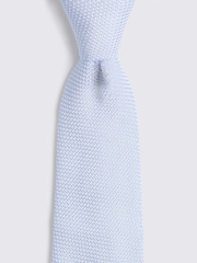 MOSS Blue Italian Grenadine Tie - Image 2 of 2