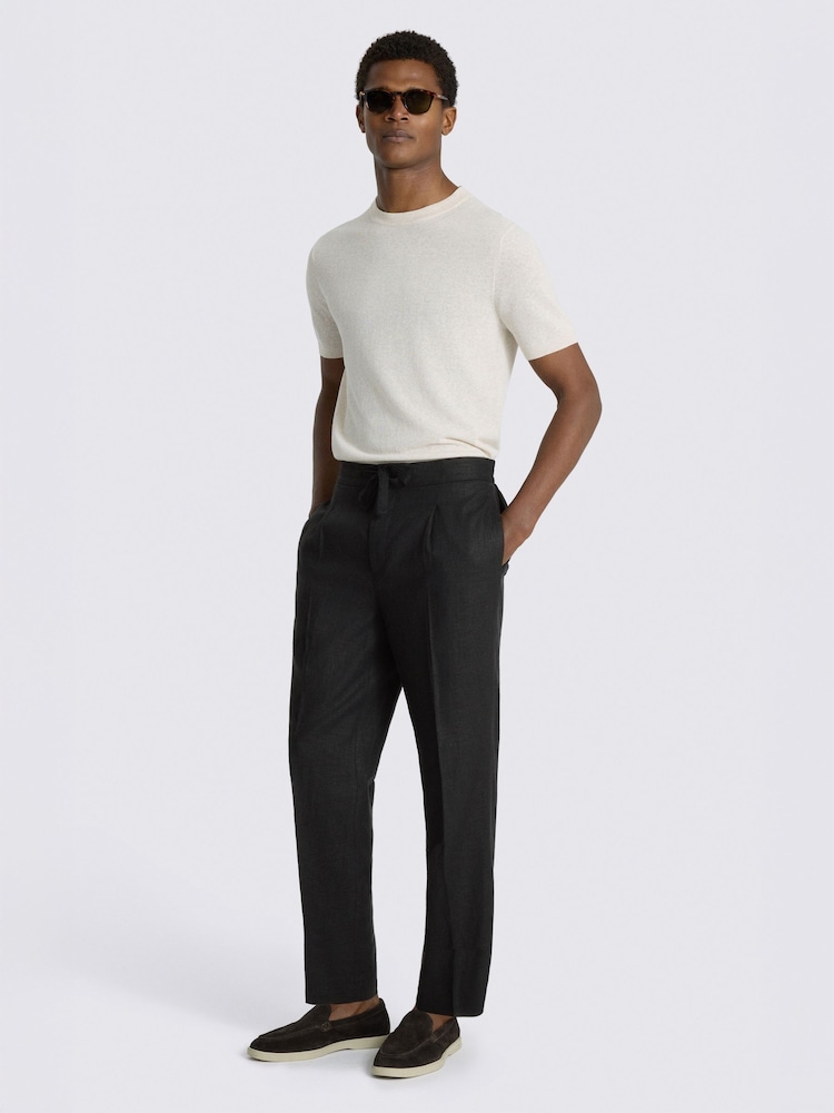 MOSS Black Twill Beach Trousers - Image 4 of 4