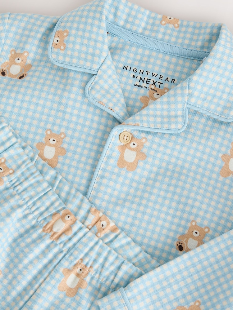 Blue/Brown Bear Button Down Pyjamas (9mths-10yrs) - Image 9 of 9 Blue/Brown Bear Button Down Pyjamas (9mths-10yrs) - Image 9 of 9