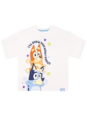 Character White Bluey Boxy T-Shirt - Image 1 of 12