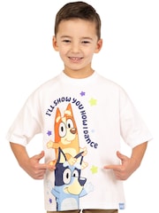 Character White Bluey Boxy T-Shirt - Image 8 of 12