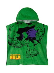 Character Green Marvel The Incredible Hulk Towel Poncho - Image 1 of 12