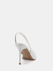 Novo White Standard Fit Hayley Sweetheart Slingback Courts - Image 4 of 6