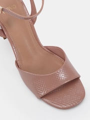 Novo Pink Wide Fit Lydia Block Heel Ankle Strap Sandals - Image 6 of 6