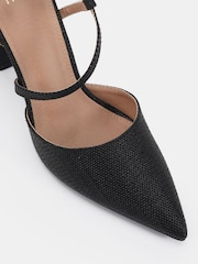 Noir - Novo Wide Fit Indie Asymmetric Slingback Courts - Image 5 de 6
