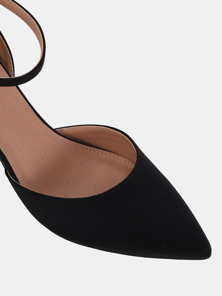 Negro - Novo Wide Fit Imelda Two Part Block Heel Court Shoes - Imagen 6 de 6 Negro - Novo Wide Fit Imelda Two Part Block Heel Court Shoes - Imagen 6 de 6