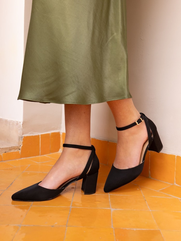 Negru - Novo Imelda Two Part Block Heel Court Shoes - Imaginea 1 din 6 Negru - Novo Imelda Two Part Block Heel Court Shoes - Imaginea 1 din 6