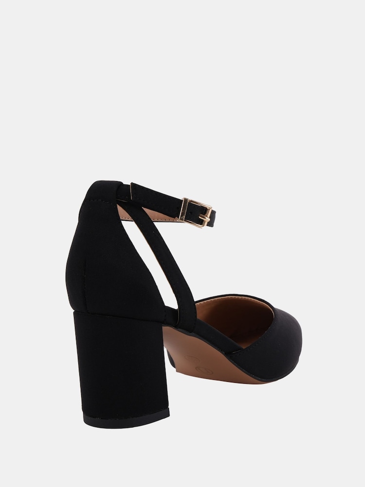 Negru - Novo Imelda Two Part Block Heel Court Shoes - Imaginea 6 din 6 Negru - Novo Imelda Two Part Block Heel Court Shoes - Imaginea 6 din 6