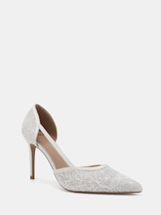 Alb - Novo Wide Fit Ideal Point Two Part Stiletto Courts - Imaginea 4 din 6