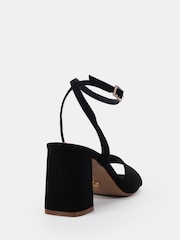 Novo Black Standard Fit Lydia Block Heel Ankle Strap Sandals - Image 4 of 6