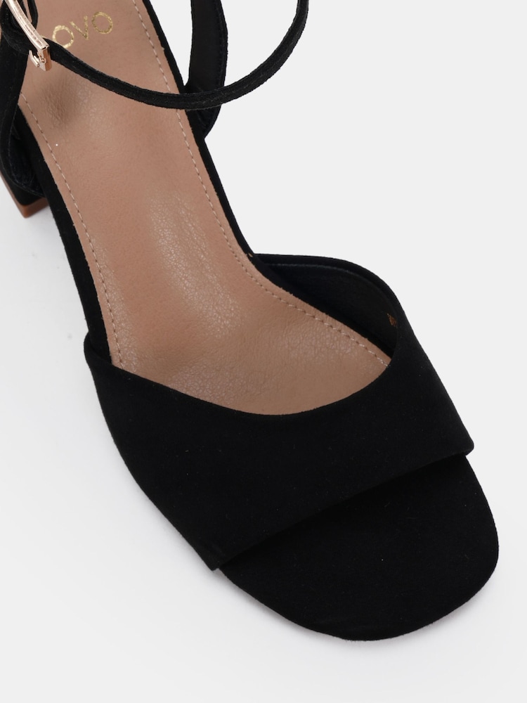 Novo Black Standard Fit Lydia Block Heel Ankle Strap Sandals - Image 6 of 6 Novo Black Standard Fit Lydia Block Heel Ankle Strap Sandals - Image 6 of 6