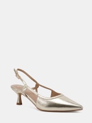 Aur - Novo Halo Twist Detail Slingback Court Shoes - Imaginea 5 din 6