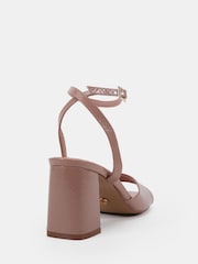 Розовый - Сандалии на блочном каблуке с ремешком вокруг щиколотки Novo Lydia - Изображение 4 6