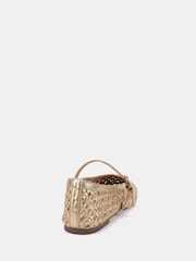 Novo Gold Standard Fit Faye Woven Mary Jane Flat Shoes - Image 4 of 6