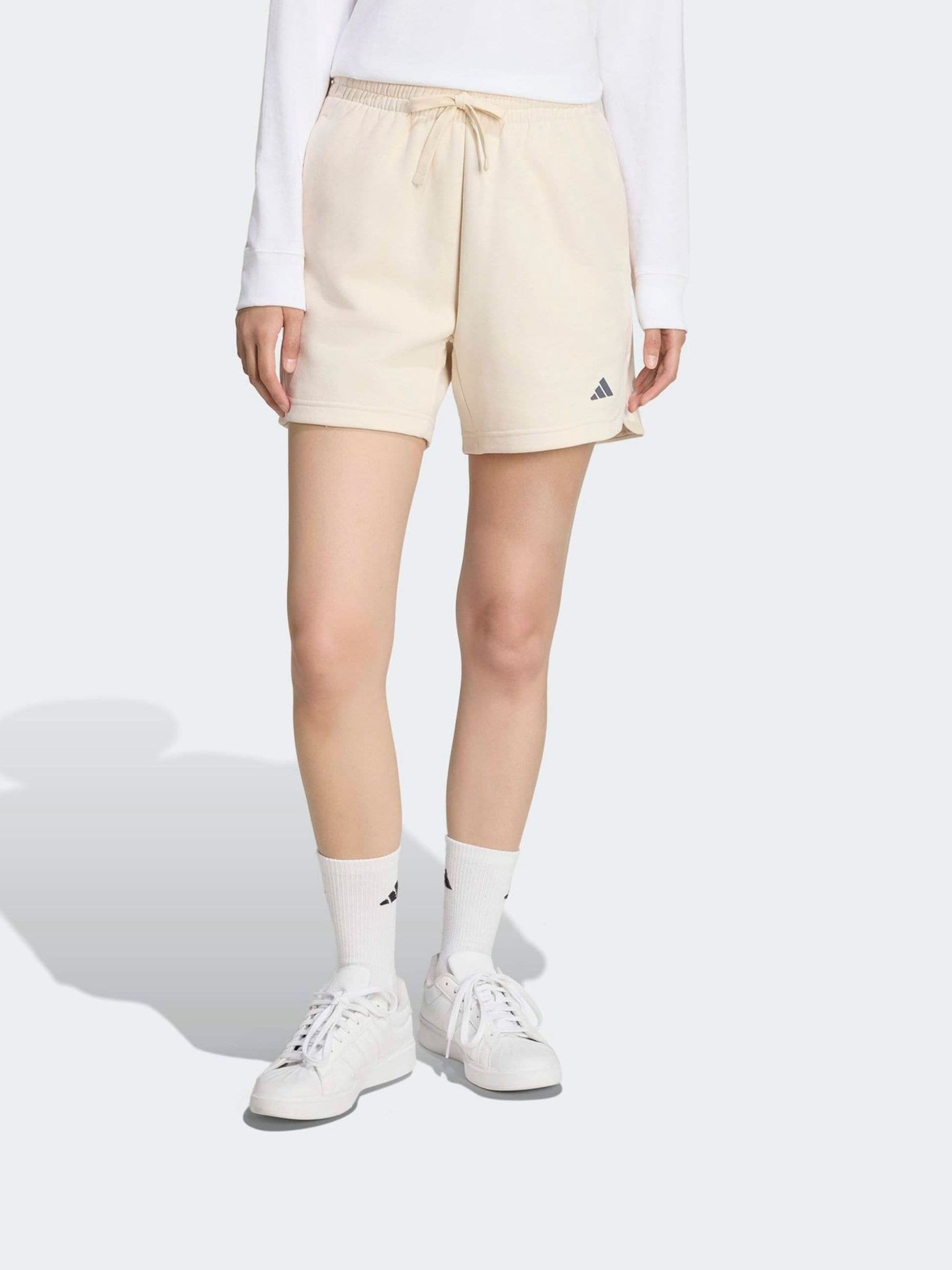 Buy adidas Cream 3-Stripes Studio Fleece Shorts from Next USA