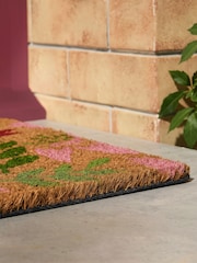 Laura Ashley Natural Astley Floral Printed Coir Doormat - Image 3 of 6