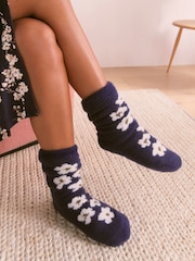 Bath & Body Works Cherry Blossom Floral Lounge Socks - Larawan 1 ng 5