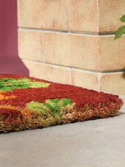 Laura Ashley Red Tufted Bramble Printed Coir Doormat - Image 3 of 3