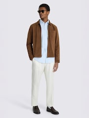 MOSS Brown Nubuck Zip Jacket - Image 3 of 5